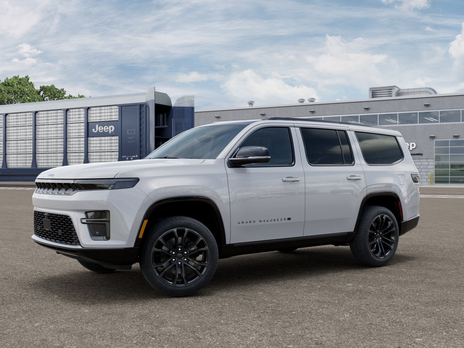 2026 Jeep Grand Wagoneer GRAND WAGONEER SUMMIT OBSIDIAN 4X4 in Bright White Clear-Coat Exterior Paint — front three-quarter view