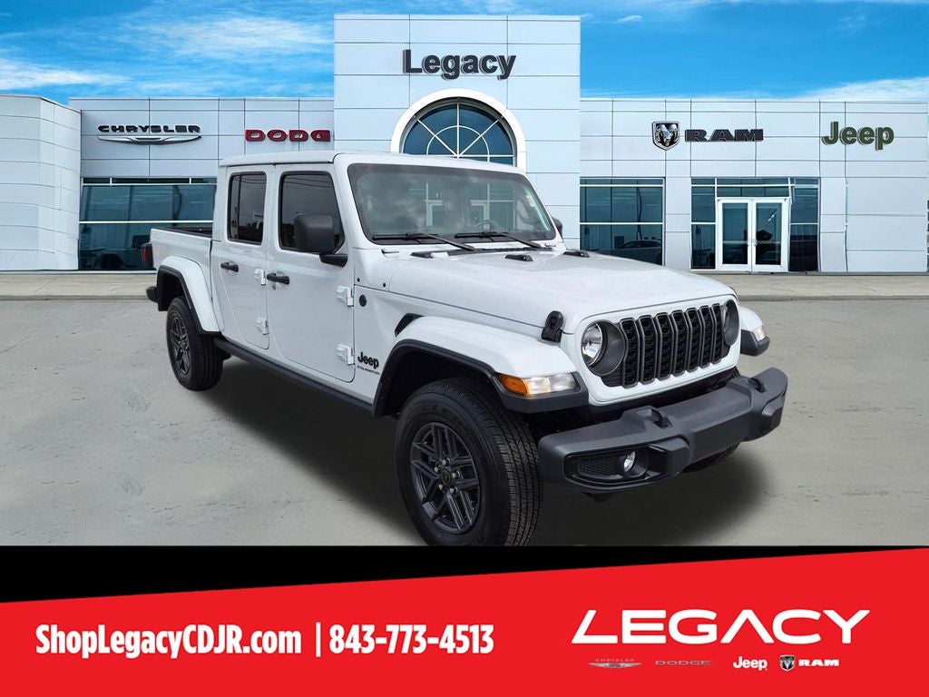2025 Jeep Gladiator Nighthawk in Bright White Clearcoat — front three-quarter view