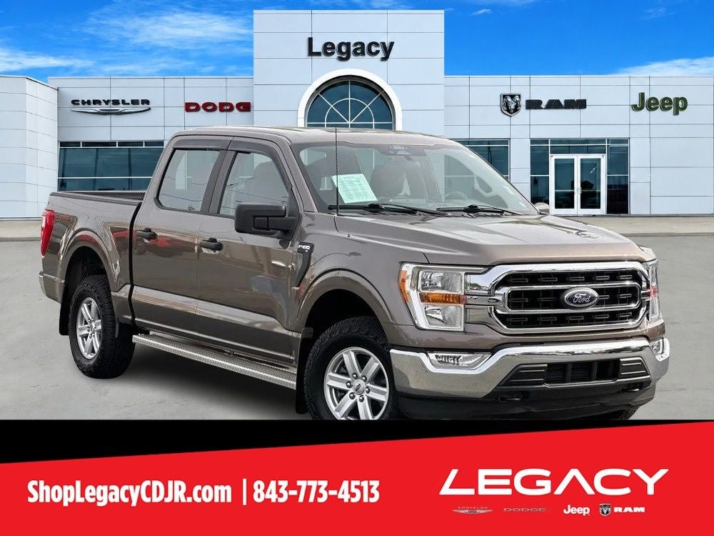 2021 Ford F-150 XL in Stone Gray Metallic — front three-quarter view