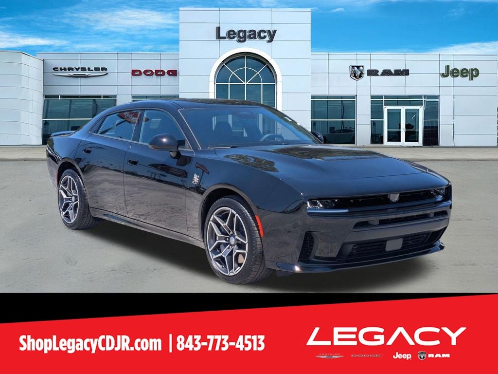 2026 Dodge Charger CHARGER SCAT PACK 4-DOOR AWD in Diamond Black Crystal Pearlcoat — front three-quarter view