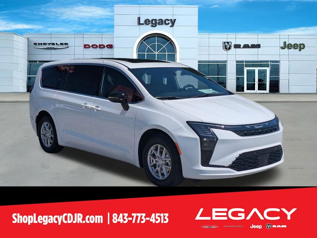 2027 Chrysler Pacifica PACIFICA SELECT in Bright White Clear-Coat Exterior Paint — front three-quarter view