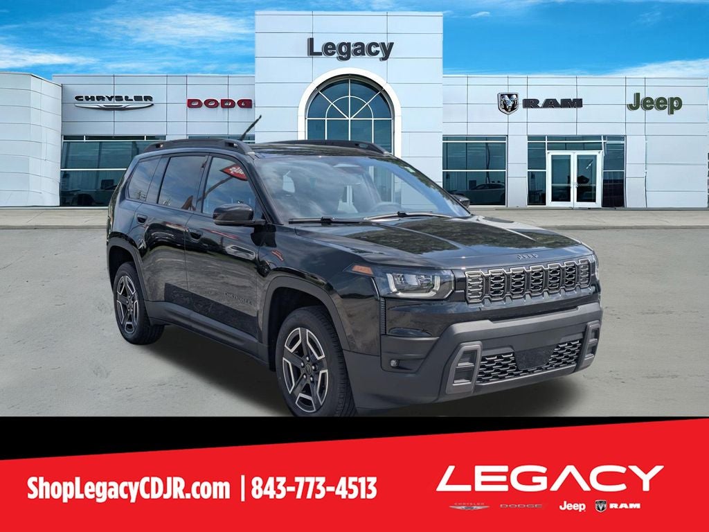 2026 Jeep Cherokee CHEROKEE LIMITED 4X4 in Diamond Black Crystal Pearl-Coat Exterior Paint — front three-quarter view