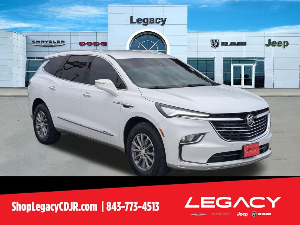 2022 Buick Enclave FWD Premium in Summit White — front three-quarter view
